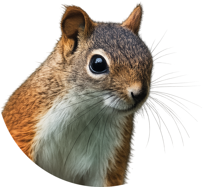 Mischievous squirrel mascot representing preventable technology problems